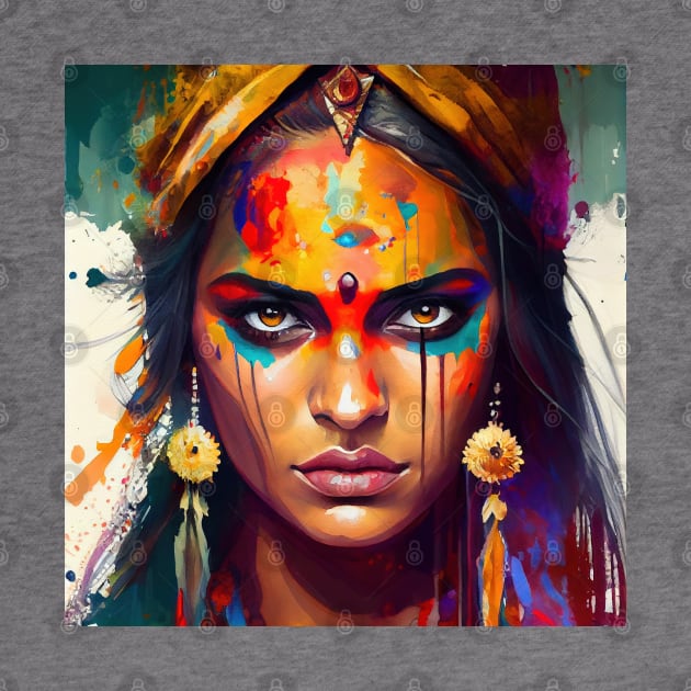 Powerful Hindu Woman #1 by Chromatic Fusion Studio